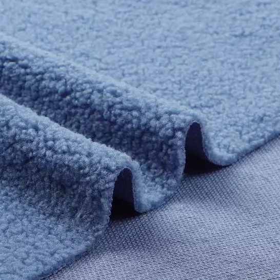 Personnalisation d'usine Faux tissu Sherpa en laine de mouton 100% polyester pour canapé