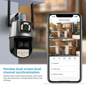 KERUI üç Lens açık kamera Full HD 8X dijital Zoom güvenlik kamera 6MP ağ kamerası PTZ otomatik takip gözetim CCTV - Product Image 3