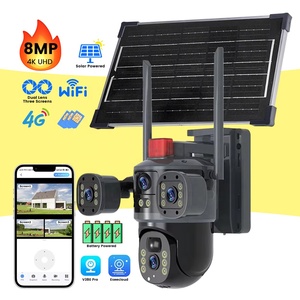 V380 PRO WIFI Outdoor Solar <strong>Camera</strong> Full Color Night Vision Recording 8MP 4G Sim Card Security Video Ccd <strong>Sensor</strong> <strong>Camera</strong> - Product Image 1