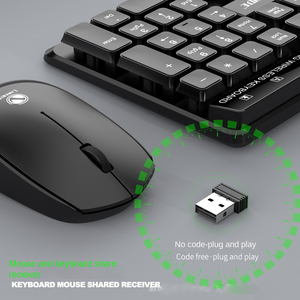 Juego DE ORDENADOR DE OFICINA 2,4G juego de teclado y ratón batería teclado inalámbrico