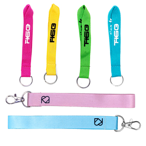 Custom Logo <strong>Printed</strong> Sublimation Strap Wrist Polyester Keychain Lanyard Short <strong>Key</strong> Chain Lanyards Motorcycle Keychain Car Keyring - Product Image 3