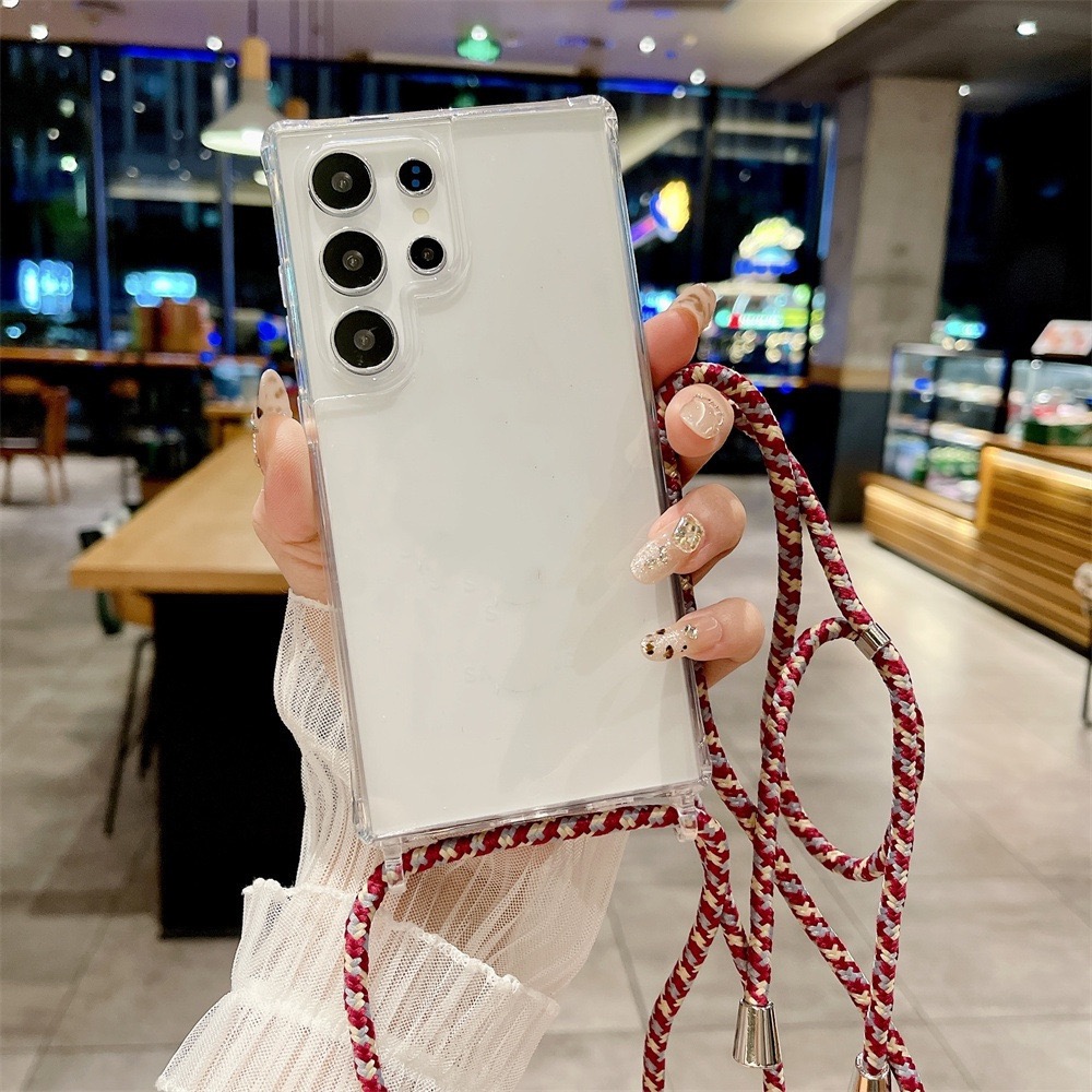 Clear red strap