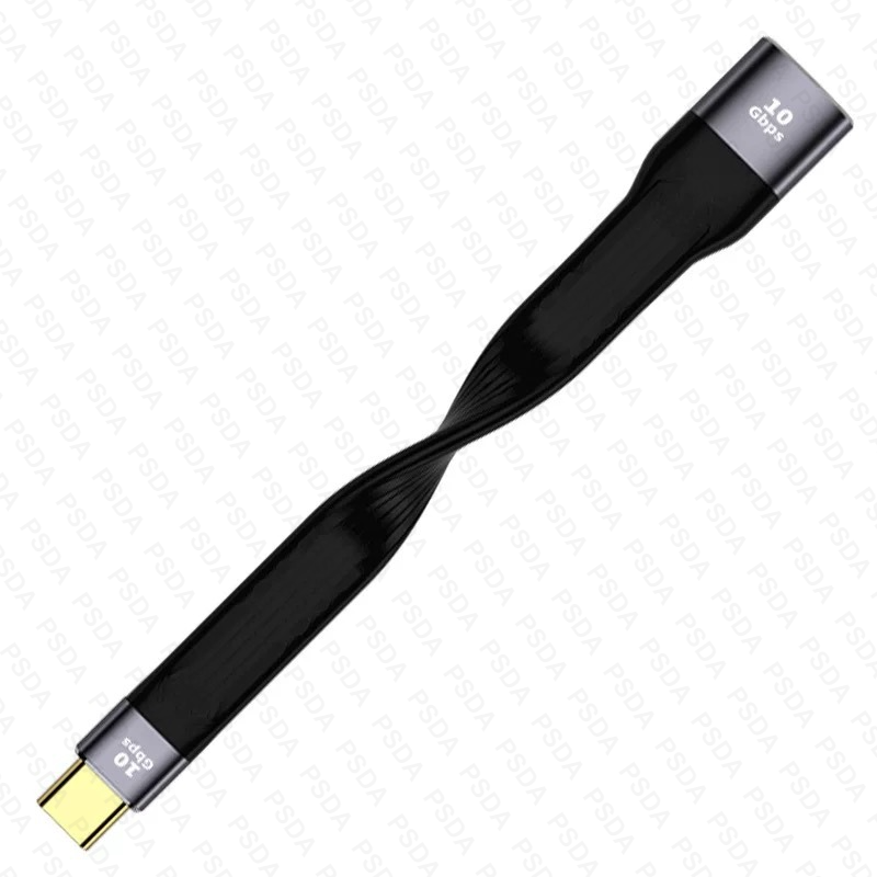 Paire USB 3.1 USB femelle Type-C mâle noir
