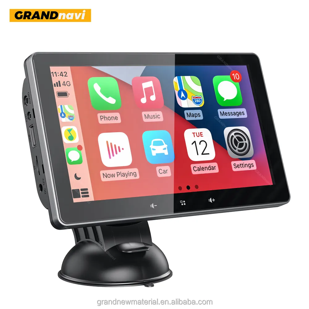 Grandnavi đài phát thanh xe Carplay Máy nghe nhạc Android phổ Stereo Xe Android Auto 7 inch CE IPS Điện dung màn hình cảm ứng Linux