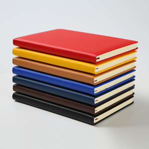 Cuaderno de oficina de negocios con superficie de cuero Pu Simple de fábrica, personalización de sentido avanzado A5, libro diario minimalista grueso - Product Image 1