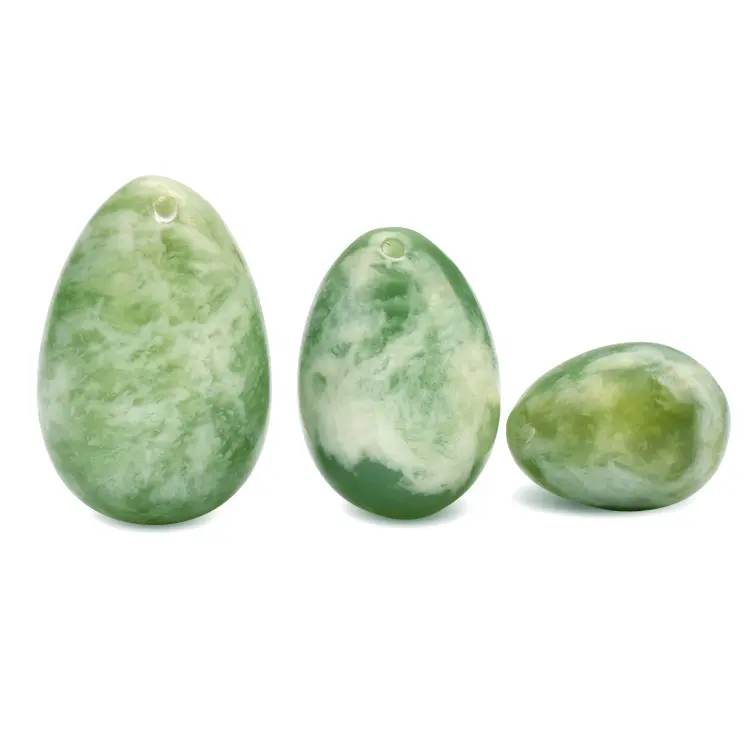 Hot sale certified custom packaging xiuyan jade balls natural stone yoni eggs with Instructions