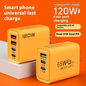 Toptan 120W çift USB çift C çok-girişli şarj cihazı Apple için Huawei endüstriyel telefon kullanımı için İngiltere avrupa abd sınır ötesi - Product Image 1