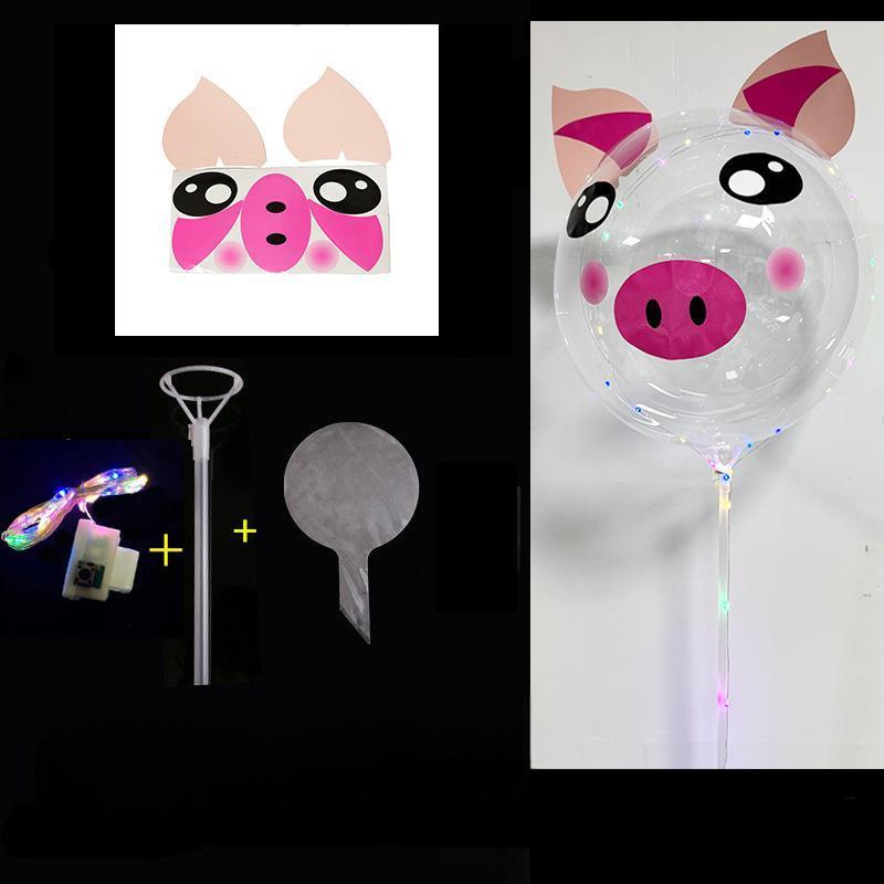 01 Stile adesivo maiale rosa
