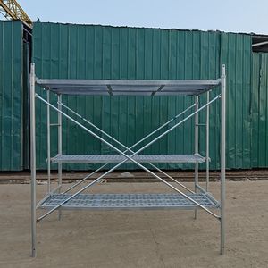 Su misura portatile in acciaio zincato tubo del sistema di ponteggi scala telaio ponteggi per la costruzione - Product Image 3