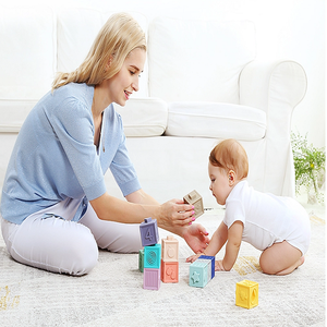 12 Khối Đồ Chơi Mềm Silicon Sáng Tạo Giáo Dục Khối Xây Dựng Khối Eethers Khối Xây Dựng Mềm Nắm Bắt Em Bé - Product Image 1