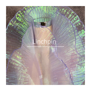 Big Wave Stiff <strong>Plain</strong> <strong>Fabric</strong> 100Polyester <strong>Fabric</strong> <strong>Mesh</strong> <strong>Net</strong> <strong>Fabric</strong> Organza Trim - Product Image 1