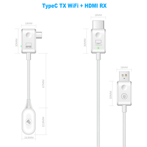 无线HDMI发射器和接收器HDMI扩展器套件即插即用HDMI加密狗适配器支持2.4/5GHz
