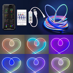5V Full-Color Running Horse Flexibler Neonlicht streifen mit LED-USB-Schnitts telle für bunte Musik für Bluetooth APP DIY Design