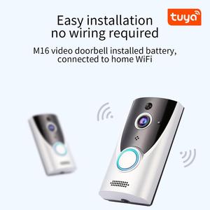 Zemismart Tuya, Wi-Fi, 1080P, умный видеодомофон, Домашний Беспроводной видеодомофон, батарея ночного видения, установленная дистанционная запись - Product Image 5