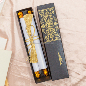 Kreatives Design Black Scroll Paper Scroll Hochzeits einladung karten mit Scroll Sticks und Papier box - Product Image 3