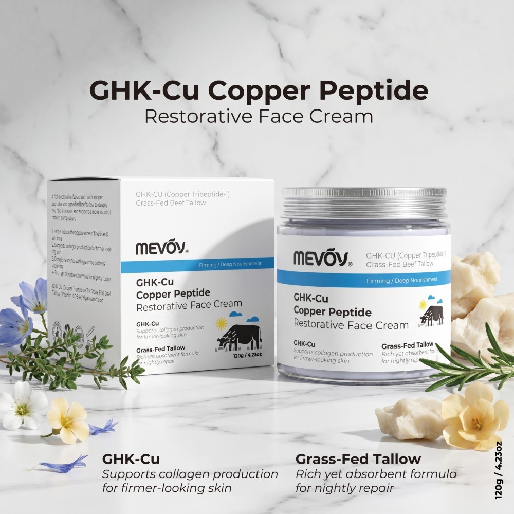 Crème Visage Réparatrice aux Peptides de Cuivre GHK-Cu