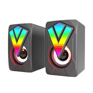 Mini 2-in-1 <strong>Computer</strong> RGB Glowing Speaker Multimedia Desktop Game Mini Wired USB Speaker <strong>System</strong>