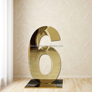 Hongsen tùy chỉnh đám cưới Đảng lớn kim loại vàng 3D PVC chữ lớn 3 FT 4 ft 5 ft marquee số - Product Image 2