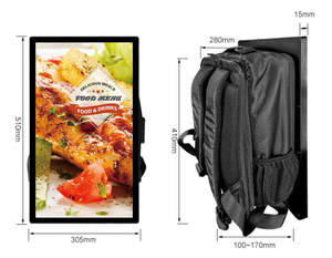 JCVISION Digital 21.5 Inch Smart Backpack Billboard DIY Fashion Advertising Player With <strong>LCD</strong> <strong>Programmable</strong> Screen Walking Backpack - Product Image 5