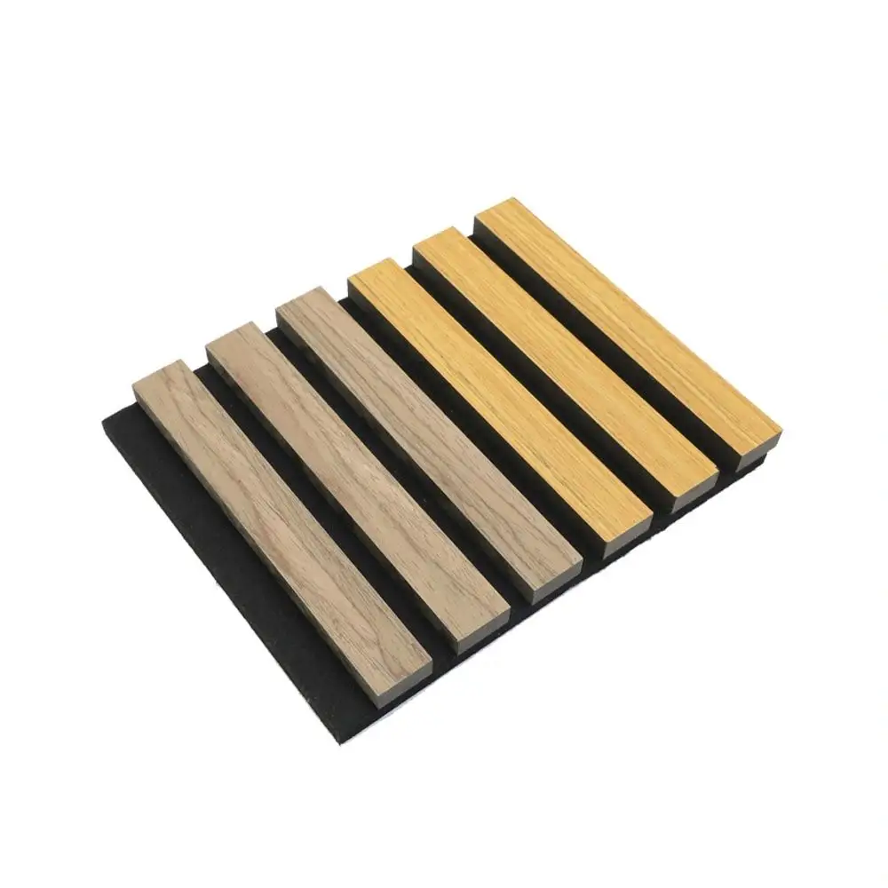 Folha de painéis de madeira absorvente de som 3D de fibra acústica 100% poliéster de fábrica