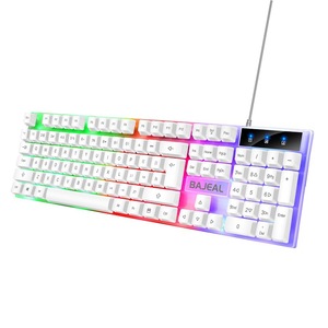 BAJEAL T350 K35 Teclado universal para juegos con cable USB Luminoso Colorido Retroiluminado Operación óptica LED Juego de teclado y mouse - Product Image 3