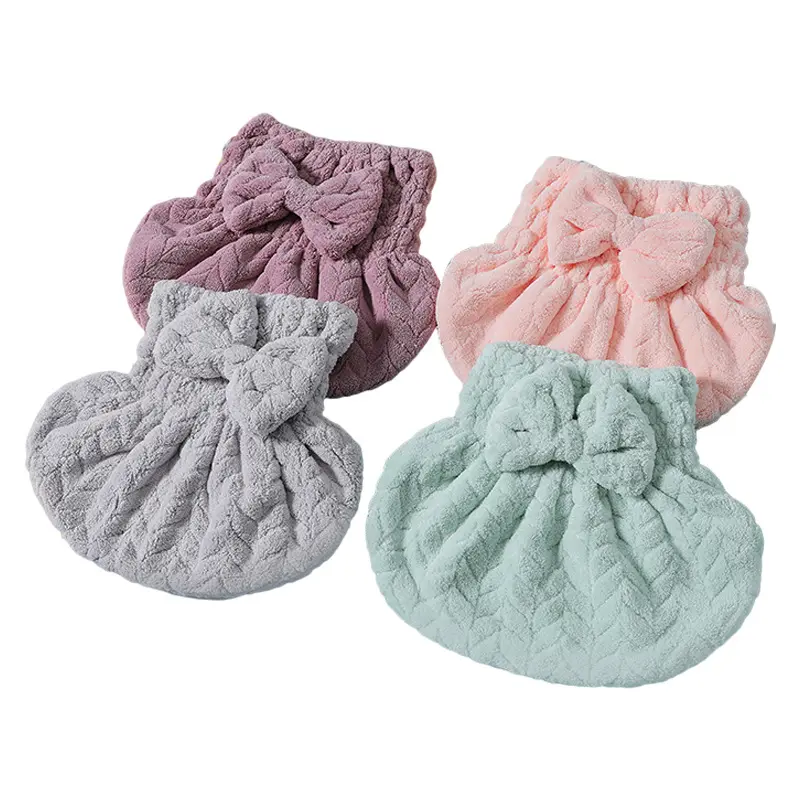 Microfiber Hair Towel Cap Soft Absorbent Quick Drying Cap for Curly Thick Hair