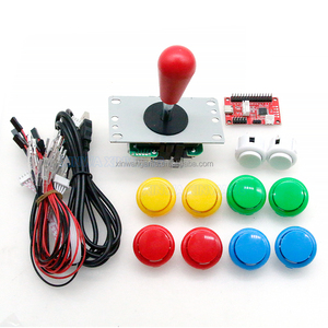 DIY <strong>Arcade</strong> Stick Kit for PC PS3 IOS Zero Delay <strong>USB</strong> Encoder Board SANWA Joystick Buttons <strong>Controller</strong> Toolkit for Coin Pusher Games