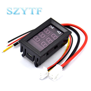 0.28 "led DC0-100V 10A voltmetro digitale amperometro 2 in1 multimetro 12V/24V tensione amperometro Volt Amp Gauge Panel Dual Display - Product Image 4