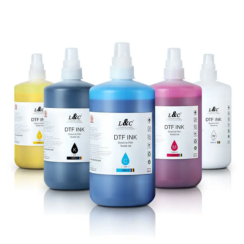 Textile 500ml 1000ml Premium DTF Printer Film white pigment ink DTF ink for dtf printer l1800 i3200 l80m