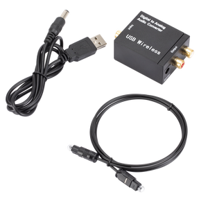 Convertidor de audio Digital a analógico, convertidor de audio coaxial/de fibra a analógico con función de recepción de Bluetooth - Product Image 1