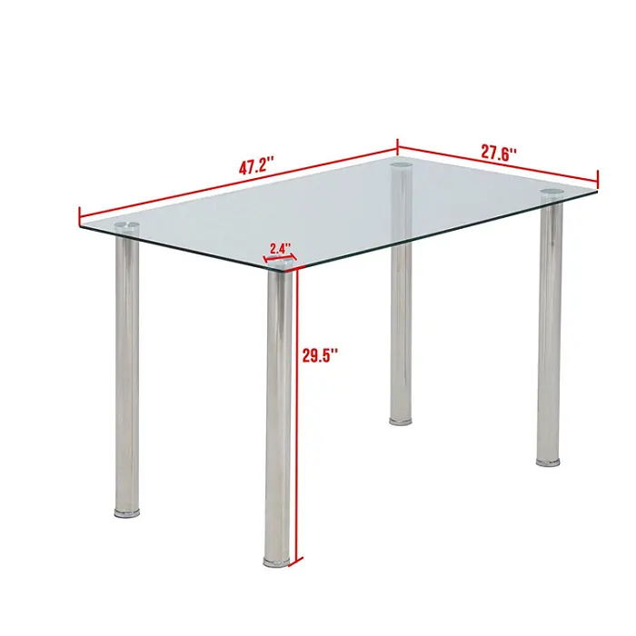 Miroir de mariage en verre et acier inoxydable, Table à manger exclusive, en forme de miroir, table de salle à manger, pour mariage