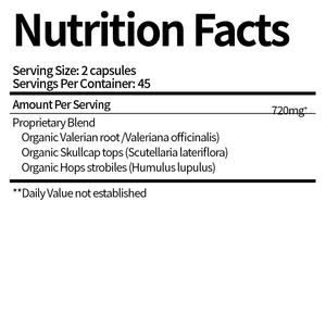 Oem Private Label Spier Ontspannen Biologische Kruidensupplement Veganistische Capsules Met Valeriaan, Hop En Kalotje - Product Image 2