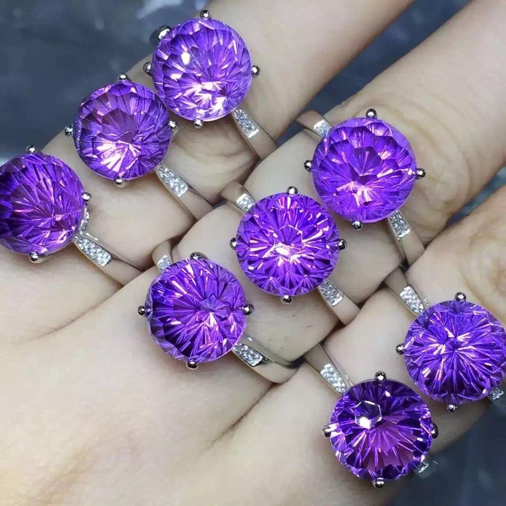 Anillo de amatista natural estilo 7