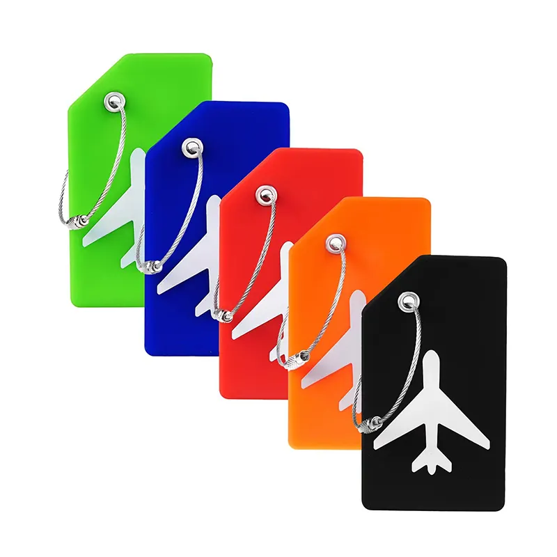 Preço por atacado Logotipo Personalizado Silicone Tag De Bagagem Para Travel Bag Mala Tags Com Nome No Cartão