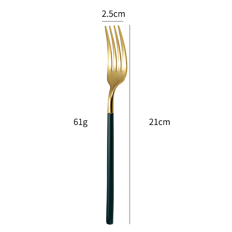 Fourchette de table en or vert
