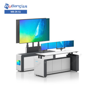 Controla remotamente sistemas escritorio comercio electrónico y comercio con mesa de software automática con monitores grandes ajustables en altura - Product Image 1