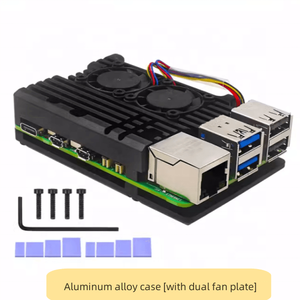 <strong>Raspberry</strong> <strong>PI</strong> 5 Aluminum Metal <strong>Case</strong> and Cooling Fan for <strong>Raspberry</strong> Pi5 development board With single fan/dual fan/fanless - Product Image 3
