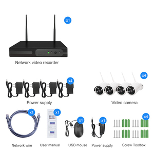 Tuya visione notturna esterna telecamera Cctv Set 4ch IP WIFI Nvr Kit 1080P Home sistema di telecamere di sicurezza Wireless - Product Image 3