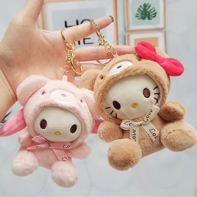 Carino Kuromi Melody peluche con cuscino di peluche giocattoli di peluche bambole di peluche la mia melodia piccolo peluche bambole di peluche