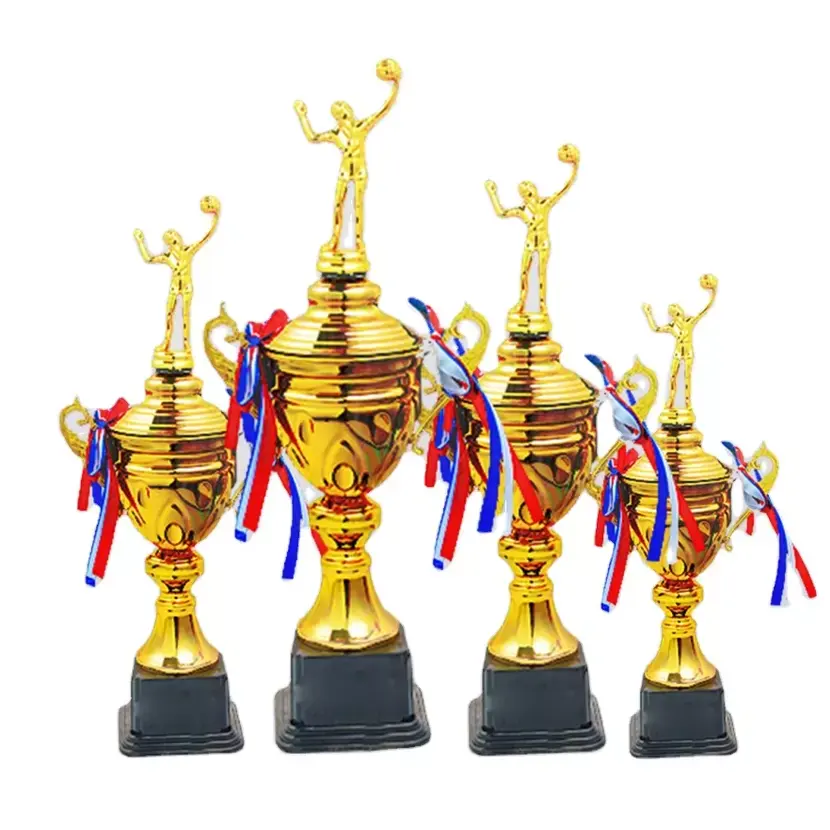 2022 Nieuwe Custom Gold Metal Figuur Volleybal Outdoor Sport Awards Trofee Cups
