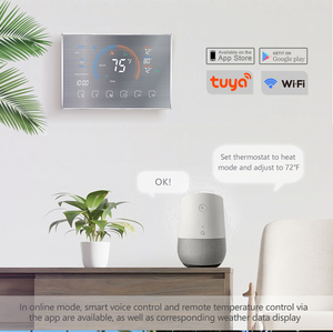 Tuya WiFiスマートデバイス屋内デジタルプログラミングエアコン24VスマートルームサーモスタットWIFI温度コントローラ - Product Image 3