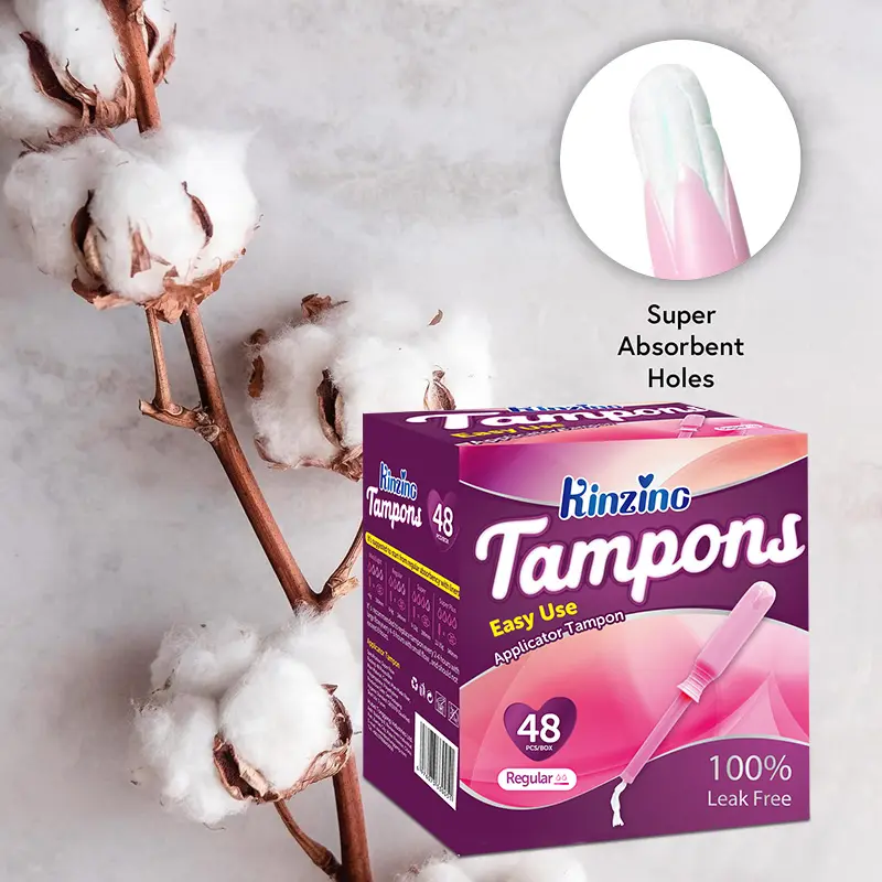 Bio-Tampons aus weicher Baumwolle Hochwertiger Einweg artikel für Frauen Private Super Size White Viscose Kunden spezifische Tampons Bio-Baumwolle