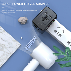 Evrensel seyahat şarj 65W GaN USB tip C adaptörü 3 Port dünya çapında gerilim 5V/2A girişi ile abd İngiltere ab AU için uyumlu - Product Image 5