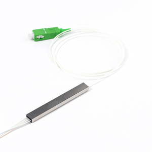 1 a 4 fibra óptica de división igual PLC Micro Splitter SC/APC 0,9mm SM tubo de acero Compatible con redes WiFi TCP y GPRS