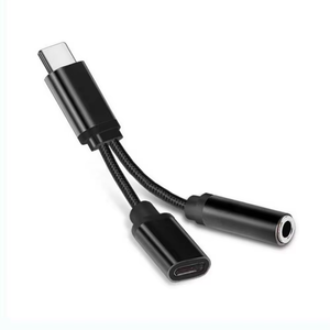 2 in 1 USB C 3.5 Aux ses Jack USB tip C için 3.5mm kulaklık kablosu kulaklık dönüştürücü hızlı şarj adaptörü Dongle kablosu - Product Image 1