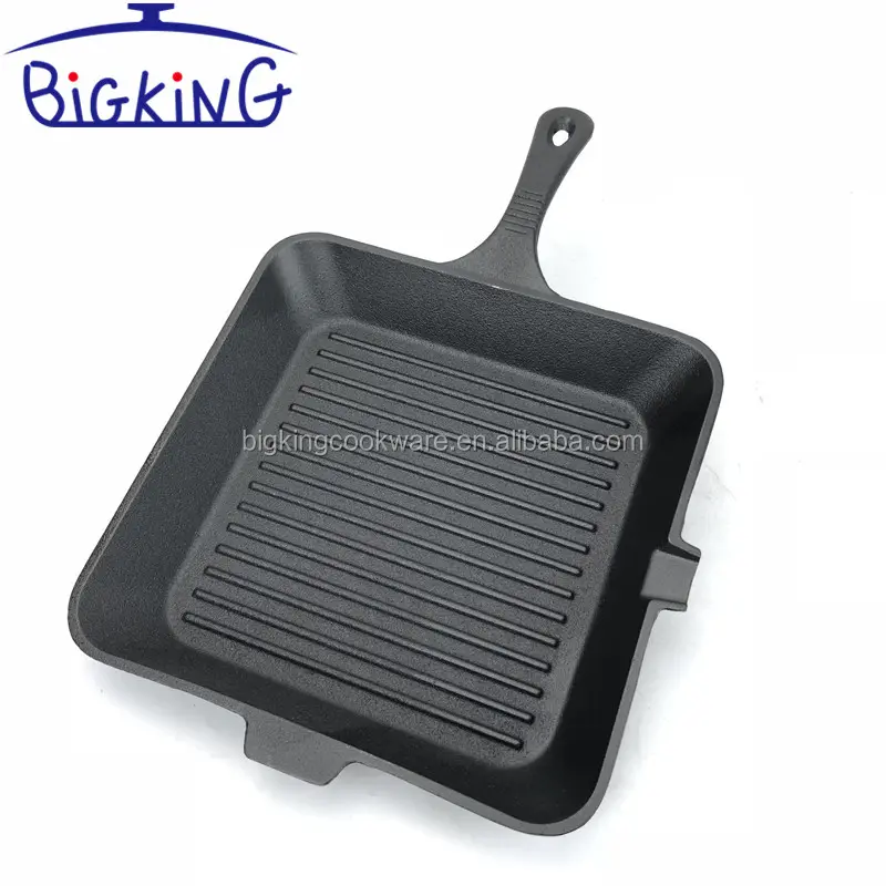 Kerstcadeau Vierkante Vorm Pre-Doorgewinterde Gietijzeren Grill Pan