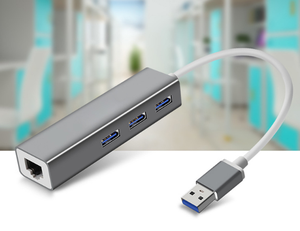 Unità gratuita 4 in 1 USB a Gigabit scheda adattatore rete Ethernet 3 porte USB Hub Usb3.0 a 1000M Rj45 3 Usb3.0 HUB CE - Product Image 3