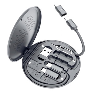 迷你便携式旅行通用口袋多5合1手机类型-C Usb C充电数据扩展适配器存储电缆套件 - Product Image 1