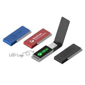 促销记忆棒驱动器USB 2.0 USB 3.0闪存驱动器8gb 16gb UL62金属发光二极管带皮套 - Product Image 6