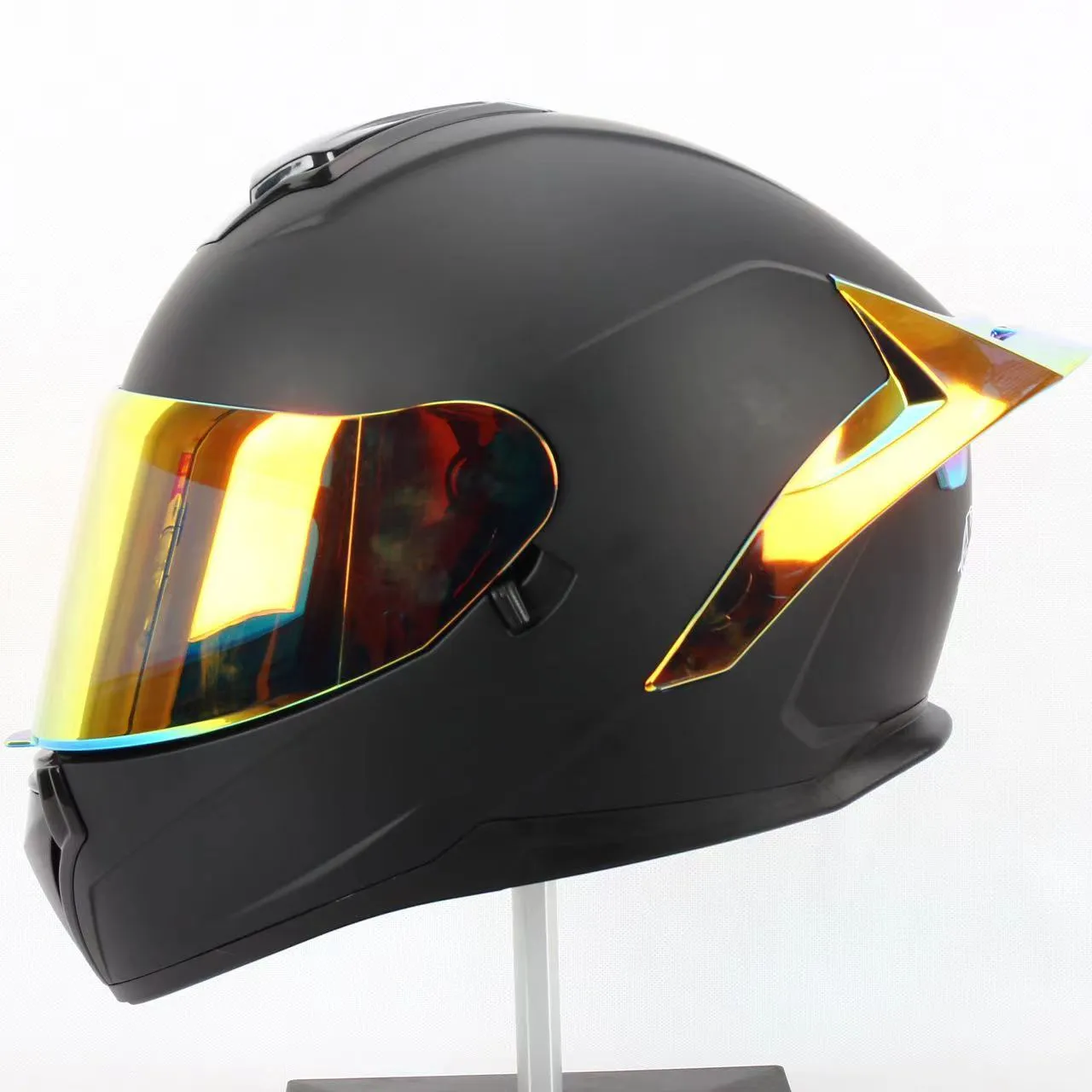 Helm motor tertutup penuh Visor ganda, bahan ABS standar DOT Logo kustom gratis 2024